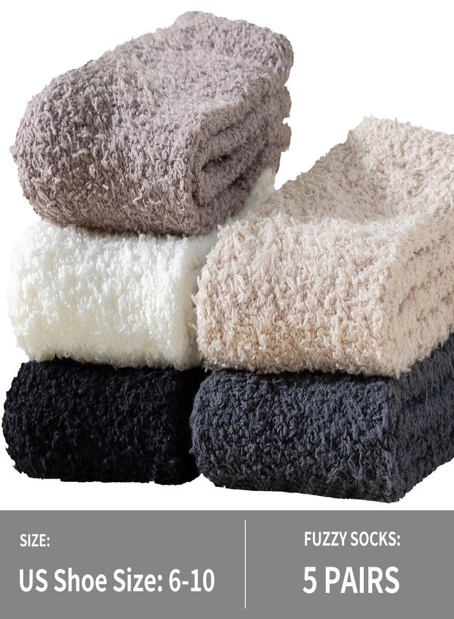 Clothclose Fuzzy Socks For Women, Womens Fuzzy Slipper Sock Super Soft Microfiber Fluffy Cozy Winter Warm Fluffy Crew Socks - Image 2